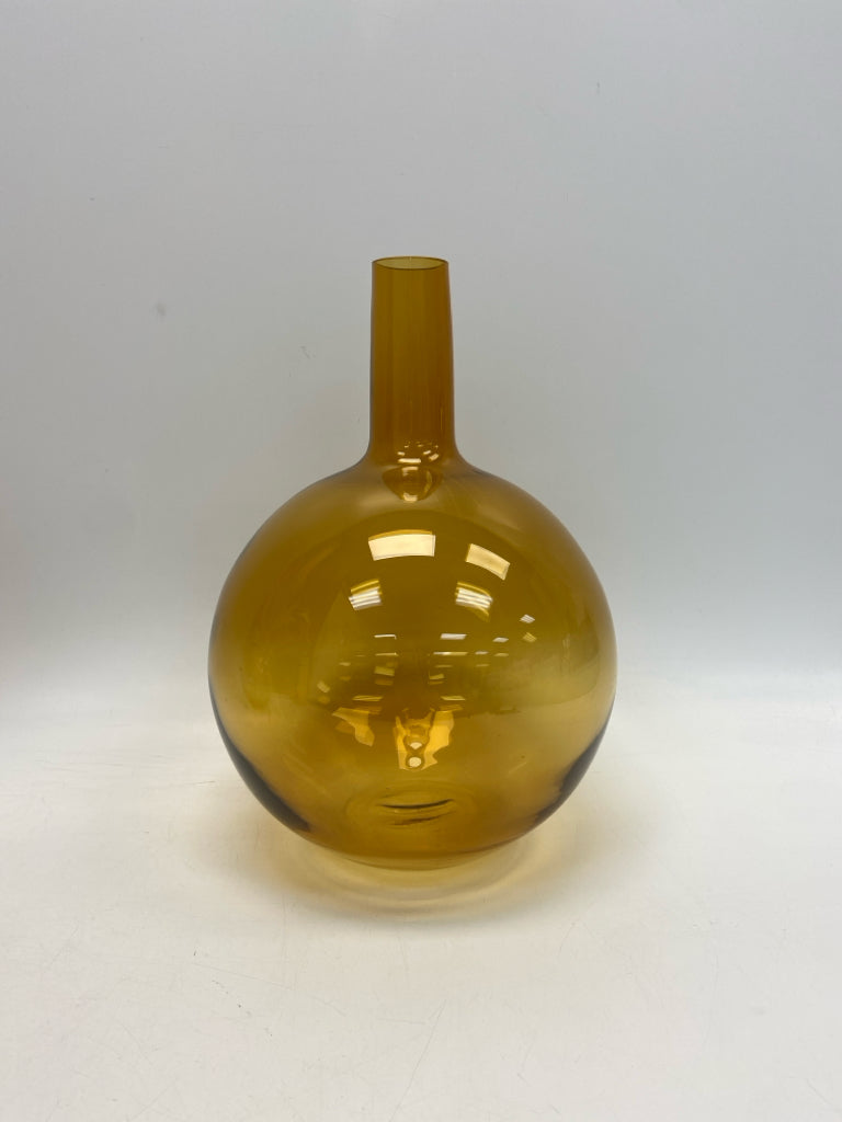 Amber Glass Vase