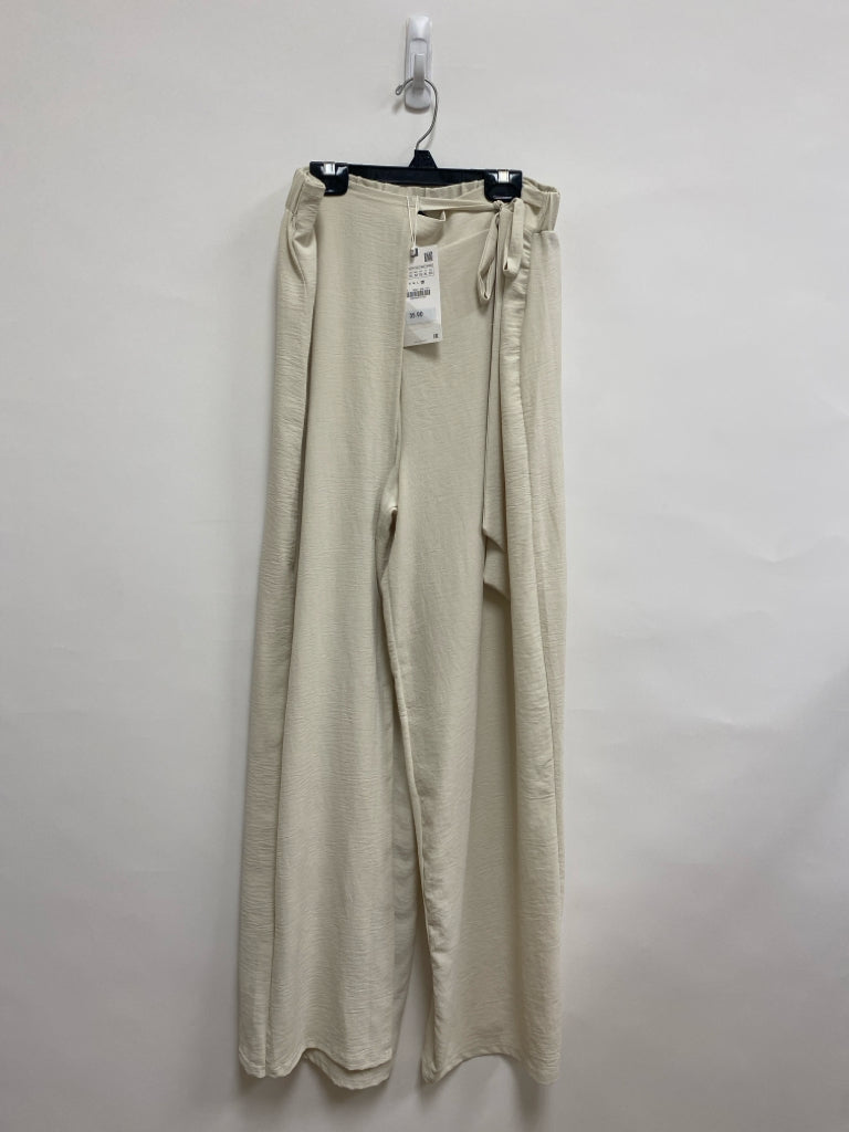 NWT Zara Size XL Cream Wrap Ladies Pants