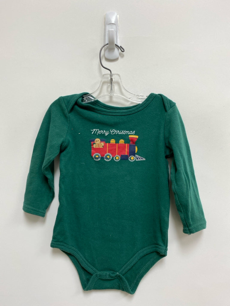 SIZE 9-12M Dark Green Red Christmas Boy&