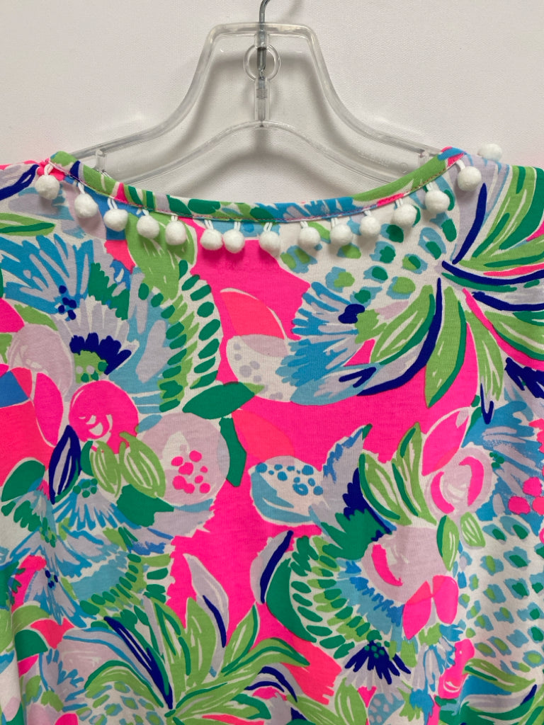 LILLY PULITZER Size L White Green/Pink Pineapples Ladies Dress
