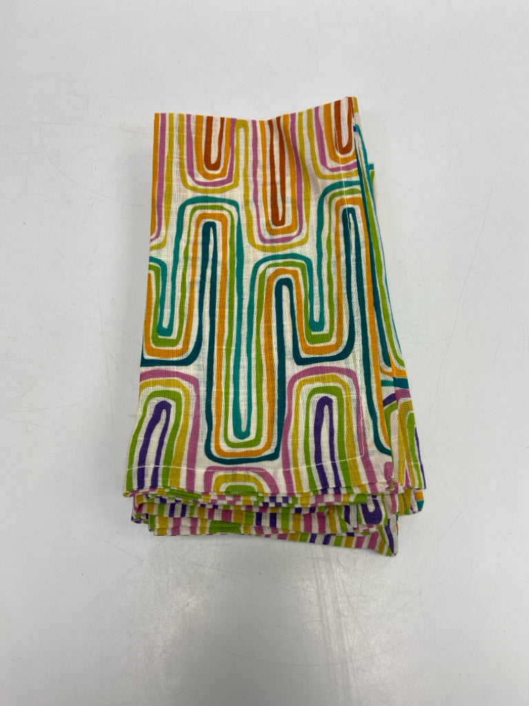 WORLD MARKET Multi Color Stripes Napkins