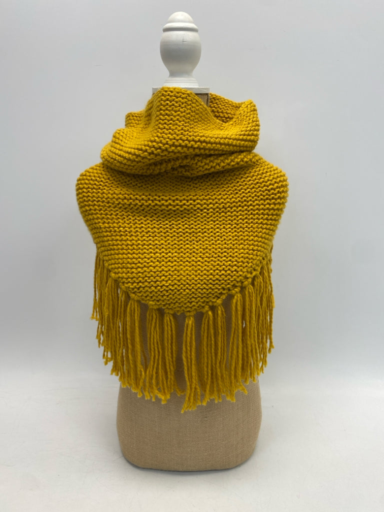 NWT Michael Stars Mustard Fringe Winter Scarf