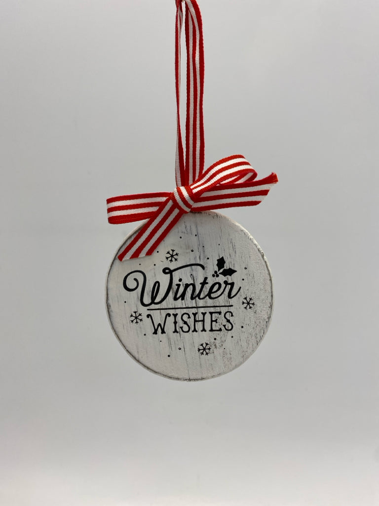 White Wood Ornaments
