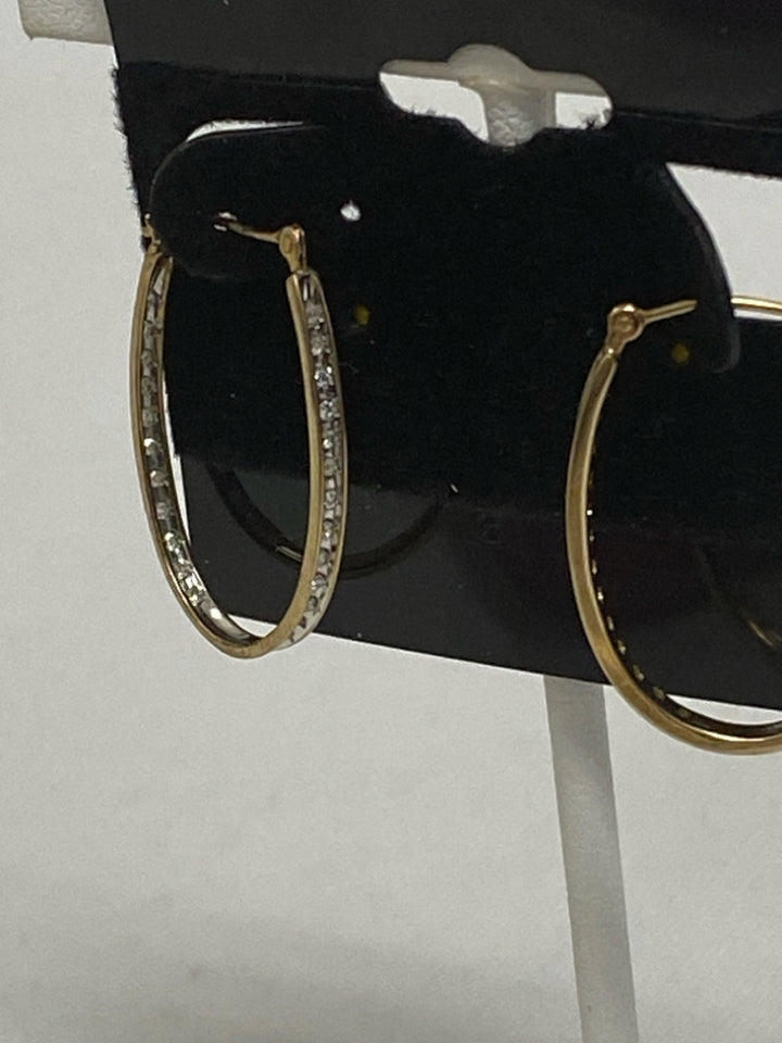 ADL Gold Clear Jeweled Earrings