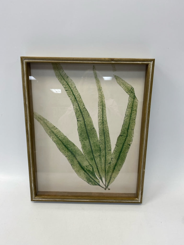 Green White Framed Art