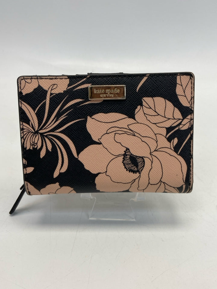 Kate Spade Black Peach Flower(s) Wallet