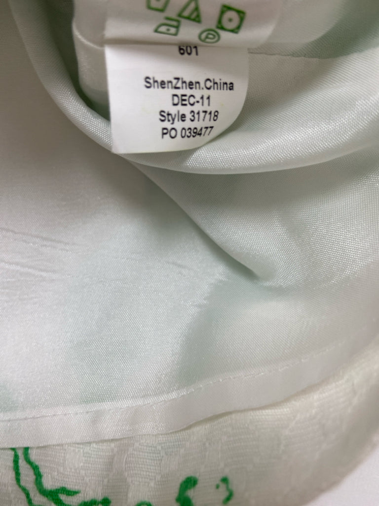 LILLY PULITZER Size 4 White/Green City Scene Ladies Skirt