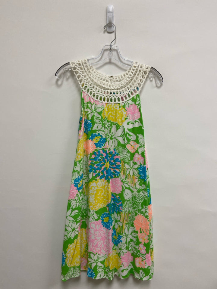 LILLY PULITZER Size XS White/Green Pink/Multi Ladies Dress