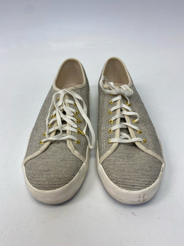Keds  Size 10 Cream/Black Lace-up Sneakers