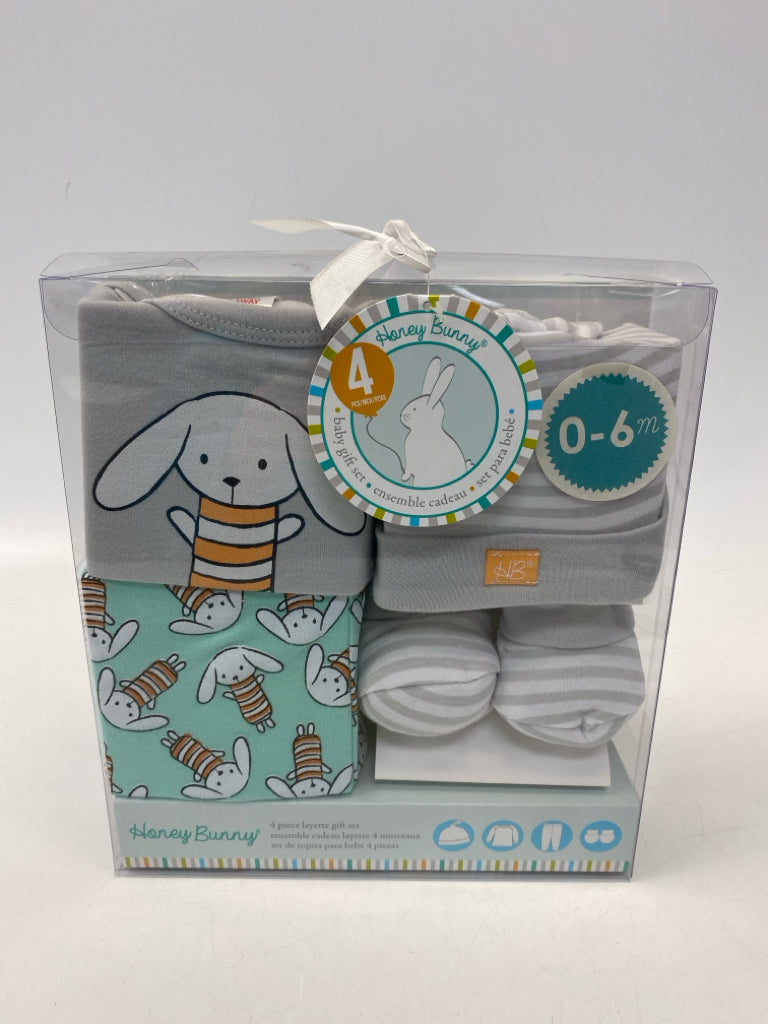 NEW/BOX SIZE 0-6M Gray Rabbit Misc. Baby Gift