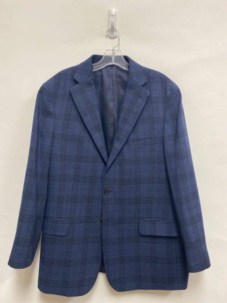 Jos. A Bank Size 42R Blue Navy Windowpane Wool Men&