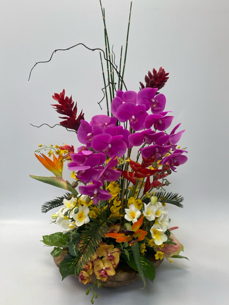 Purple/Yellow Red/Multi Tropical Flower(s) Floral Arrangement