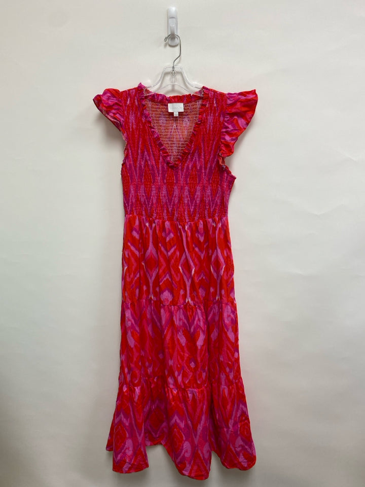 Sugar+ Lips Size L Red Pink Print Ladies Dress