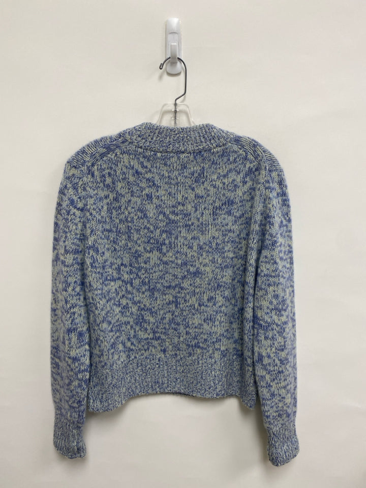 White + Warren Size M Pale Green Blue Mottled Cashmere Ladies Sweater Vest
