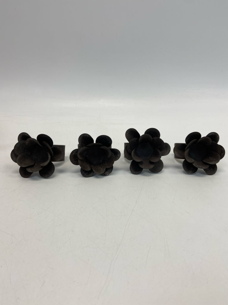 Brown Metal Napkin Rings