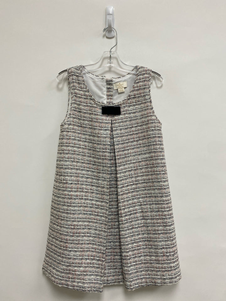 Kate Spade SIZE 10 White Black/Pink Sleeveless Tweed Girl&