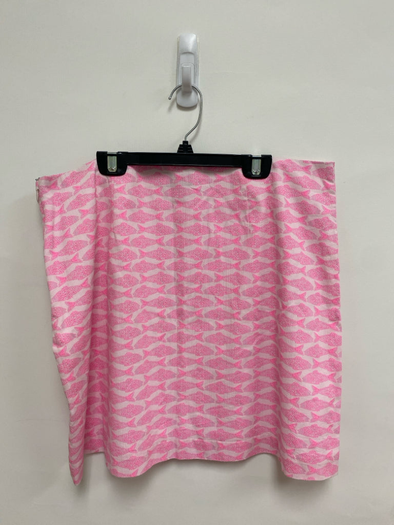 Vineyard Vines Size 12 White Pink Fish Ladies Skirt