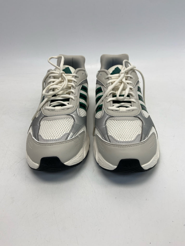 NWOT Adidas Size 10.5 White Gray/Green Lace-Up Men&