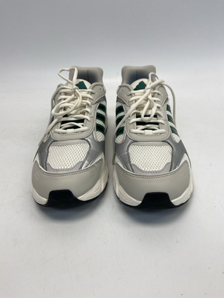NWOT Adidas Size 10.5 White Gray/Green Lace-Up Men&