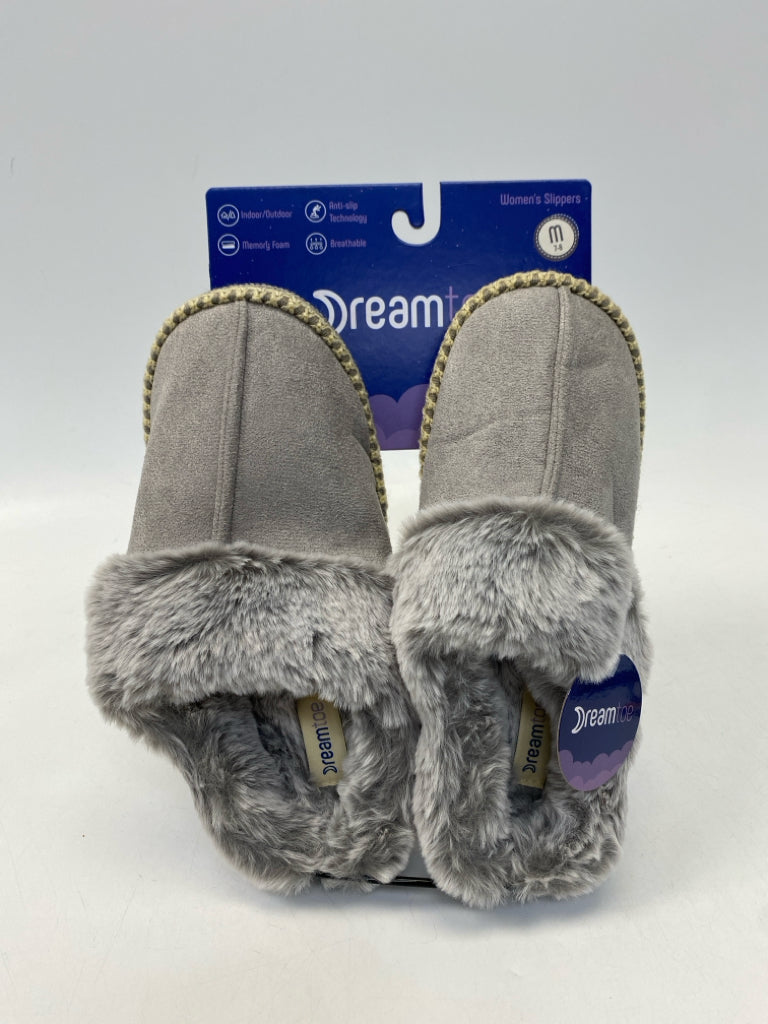 NEW US Shoe Size 7/8 Gray Slippers