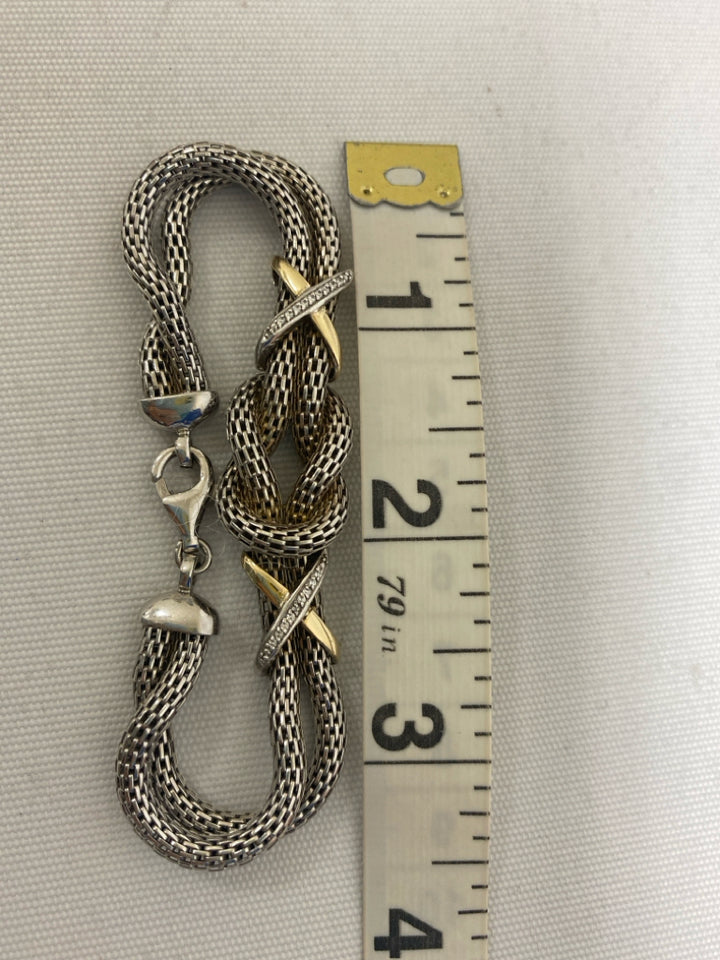 Silver Gold Sterling Silver Bracelet