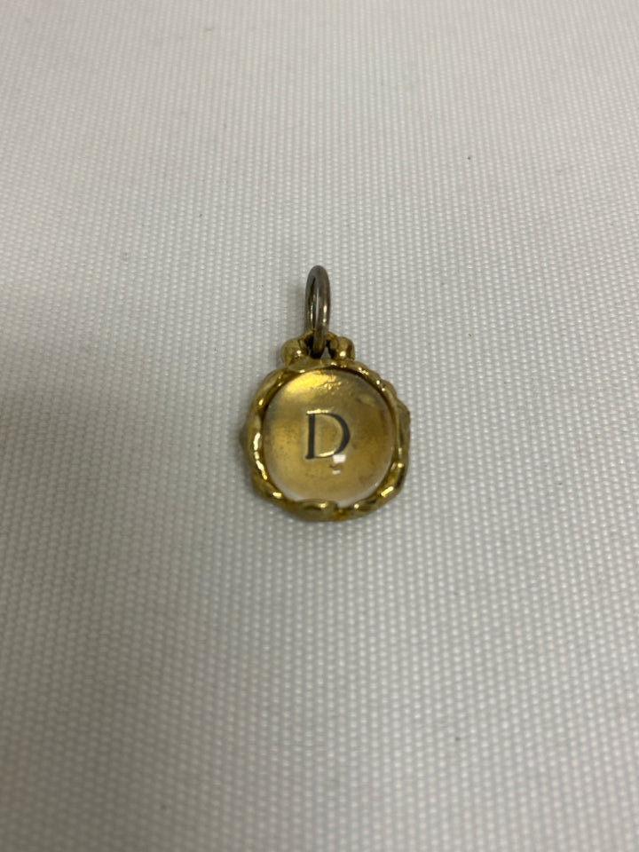 Gold Color Black Oval(s) Charm