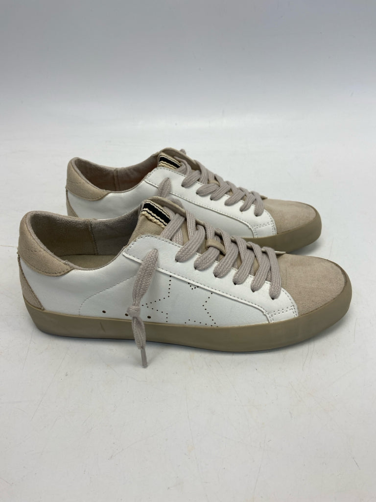 Shu Shop  Size 7 Beige White Lace-up Sneakers