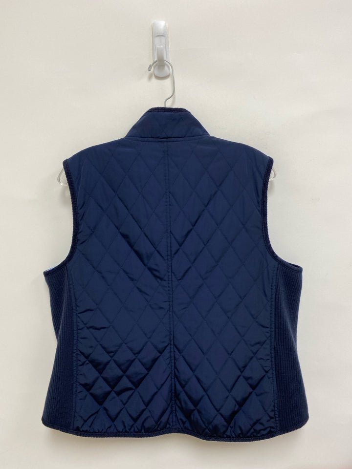 Talbots Size XLP Navy Zip Down Petite Vest