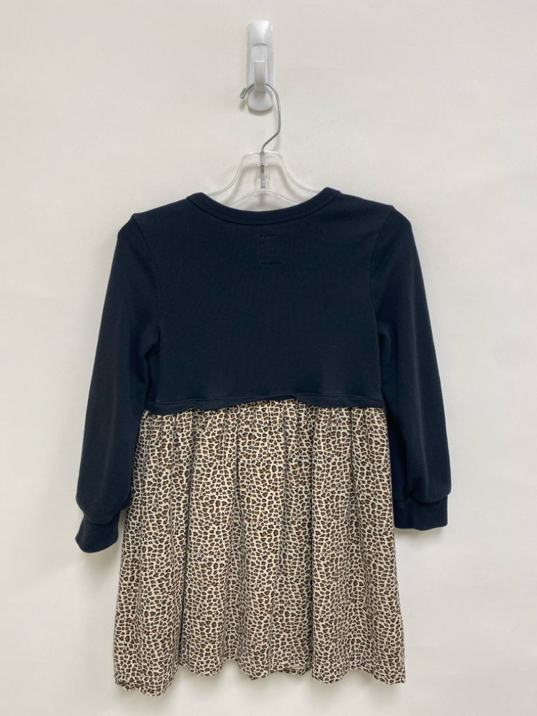 Gap Kids SIZE S Black Cream/Brown Animal Print Long Sleeve Girl&
