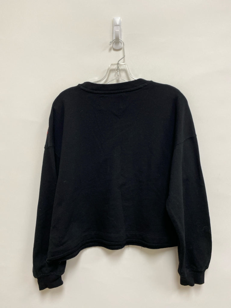Calvin Klein Size L Black Red/White Sequins Ladies Sweatshirt