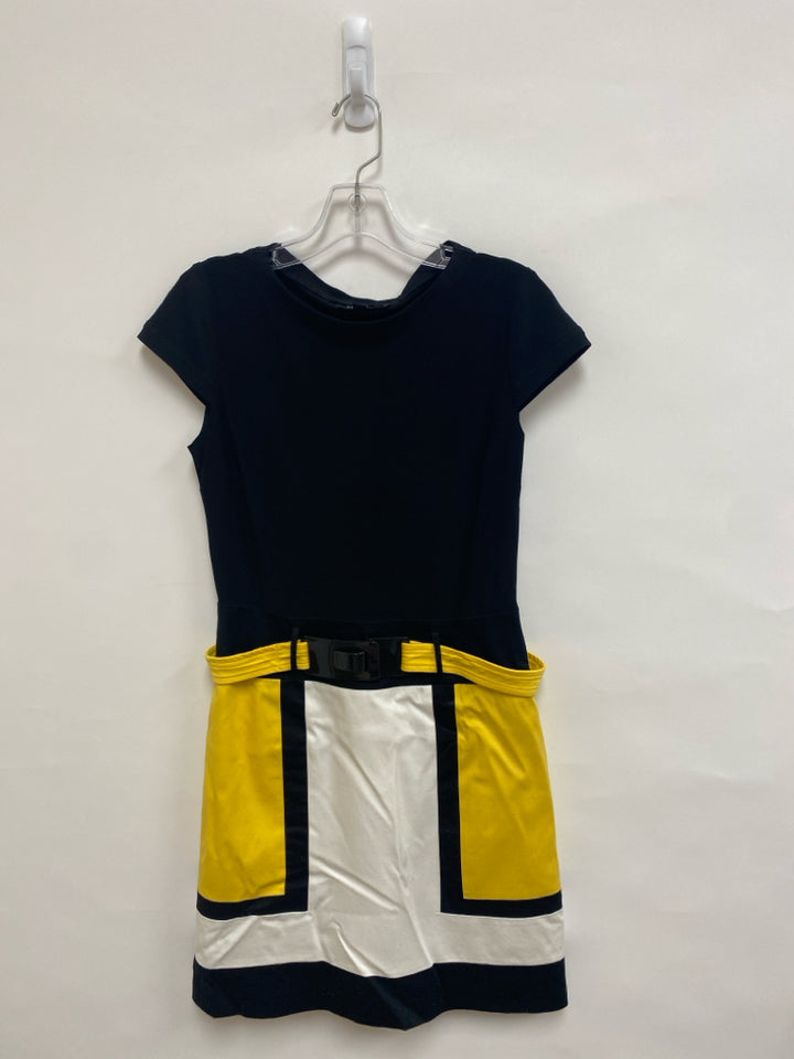 Chetta B. Size 6 Black White/Yellow Ladies Dress