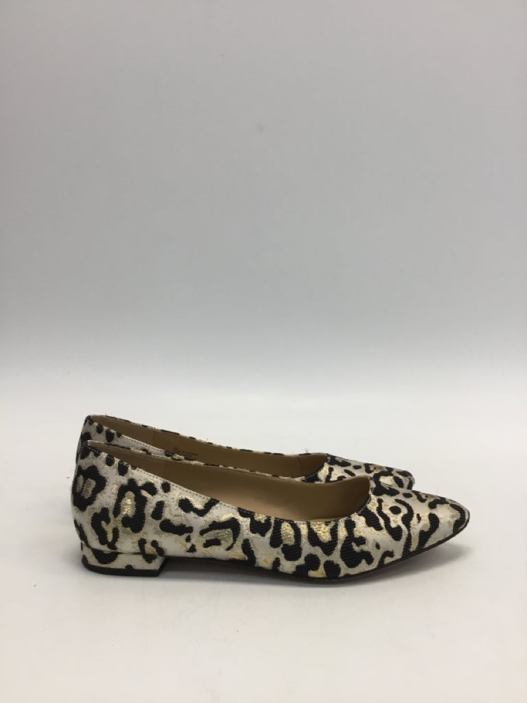 Talbots US Shoe Size 8 Silver/Black Fabric Flats