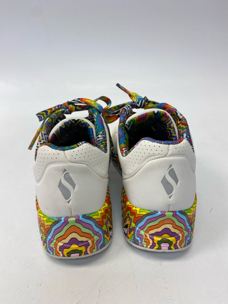 Skechers  Size 6.5 White Multi-Color Lace-up Sneakers