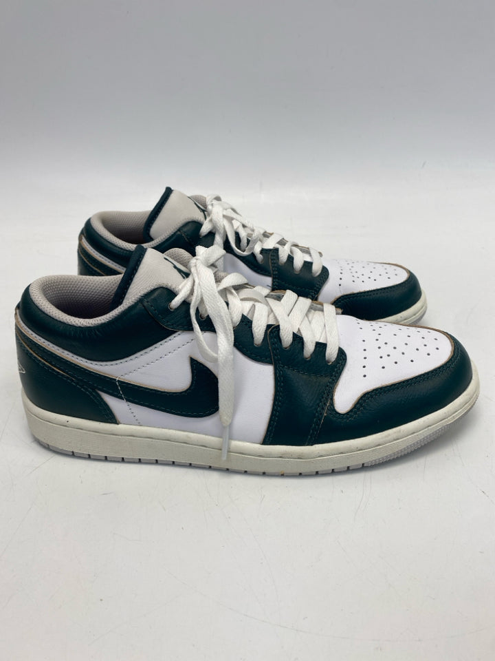 Nike Size 8.5 White Dark Green Lace-Up Men&