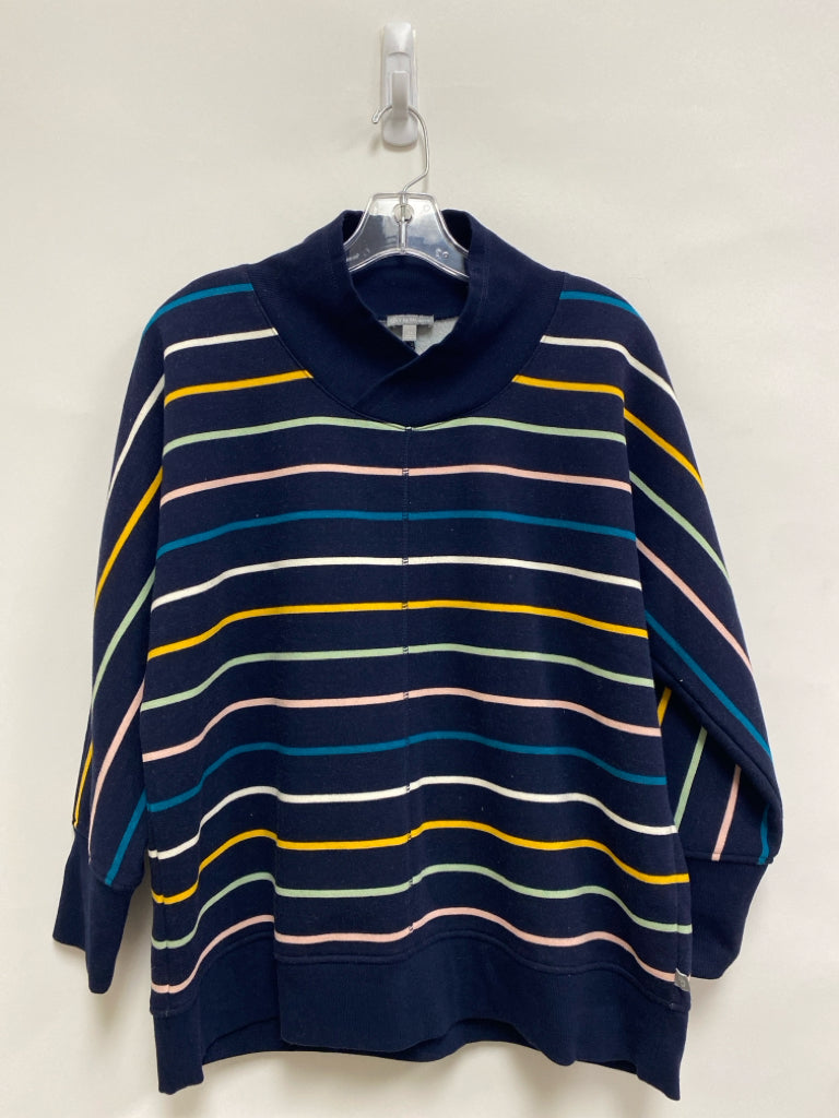 Talbots Size LP Navy/Multi Striped Petite Top