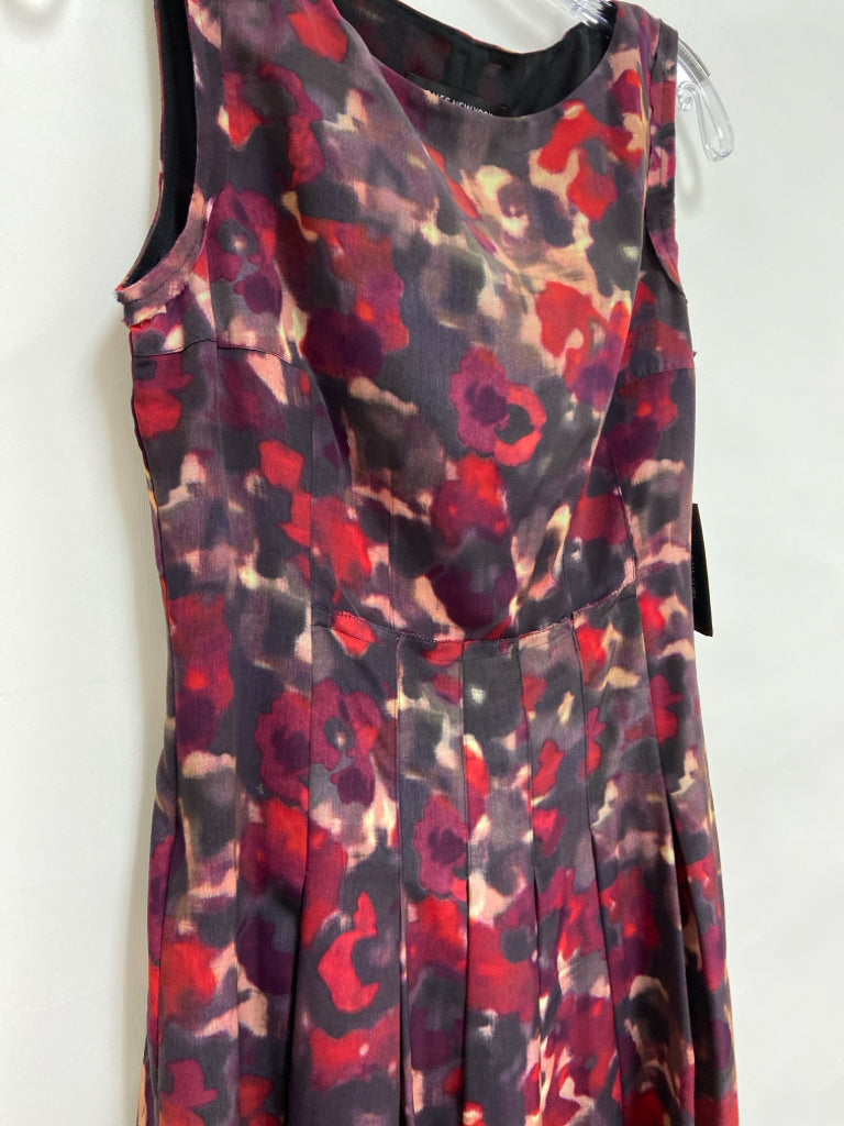 NWT Jones New York Size 4 Purple Red/Black Sleeveless Ladies Dress
