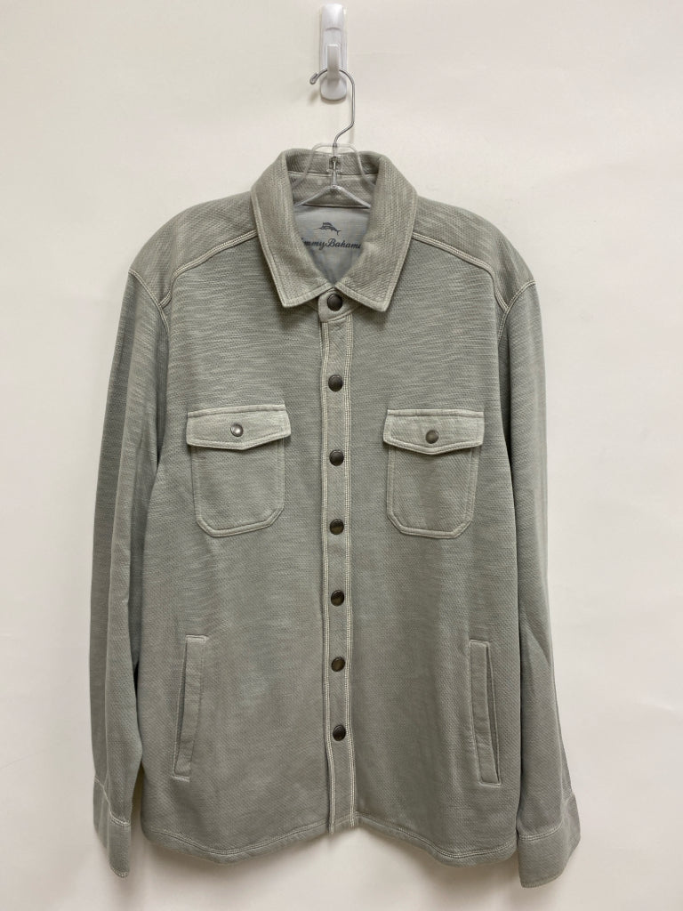 Tommy Bahama Size L Gray Button Up Men&
