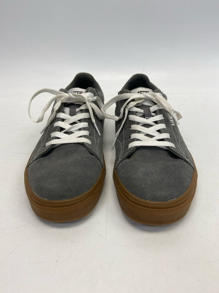 NWOT Vans Size 8.5 Dark Gray White Lace-Up Suede Men&