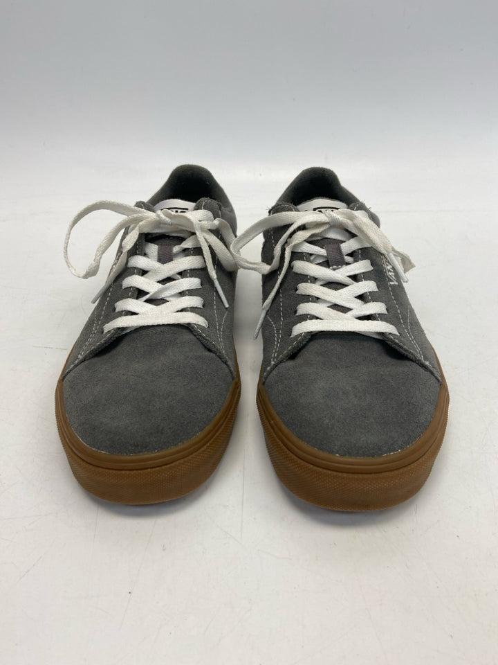NWOT Vans Size 8.5 Dark Gray White Lace-Up Suede Men&
