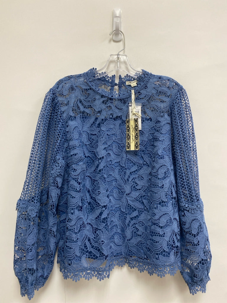 NWT ultra pink Size XL Slate Blue Crochet Ladies Top