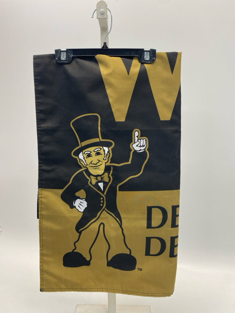 Black Gold Wake Forest Decorative Flag