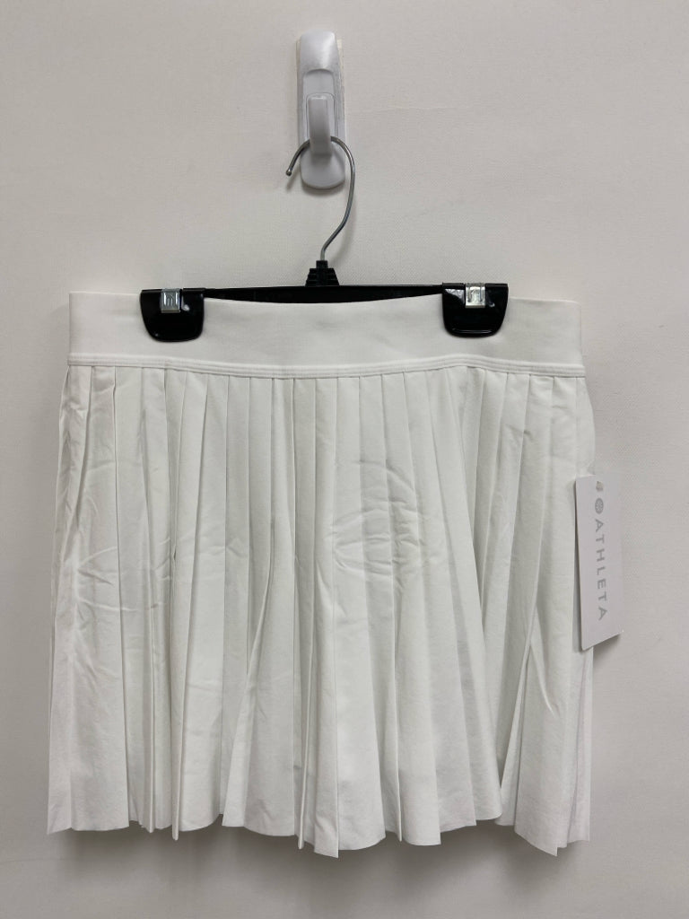 NWT Athleta Size S White Pleated Athletic Skort