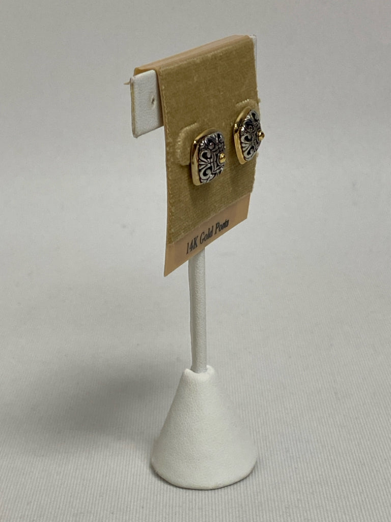 NWT Talbots Gold Color Silver Color Geometric Earrings