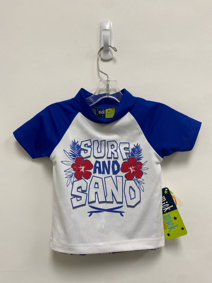 NWT SIZE 2T Blue White Words Boy&