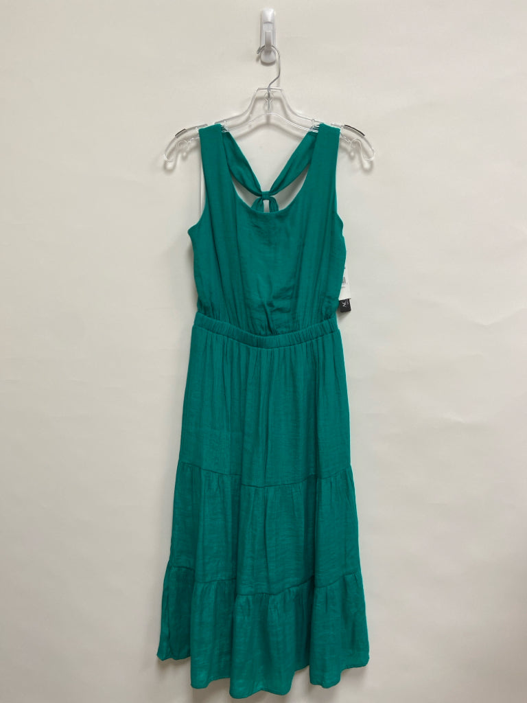 NWT AGB Size S Teal Green Sleeveless Ladies Dress