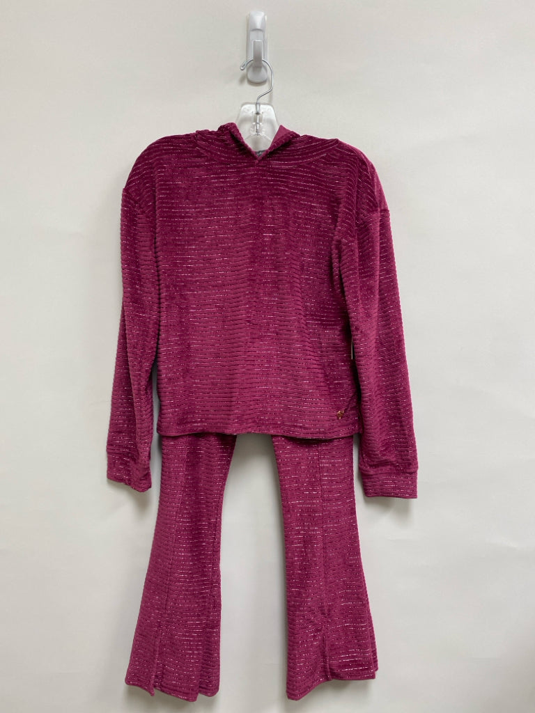 NWT VINCE CAMUTO SIZE 10 Magenta Ribbed Hooded Girl&