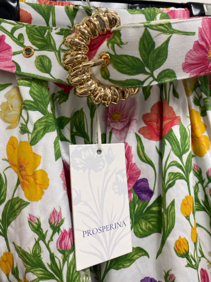 NWT Size S White Multi Color Flowers Ladies Skirt