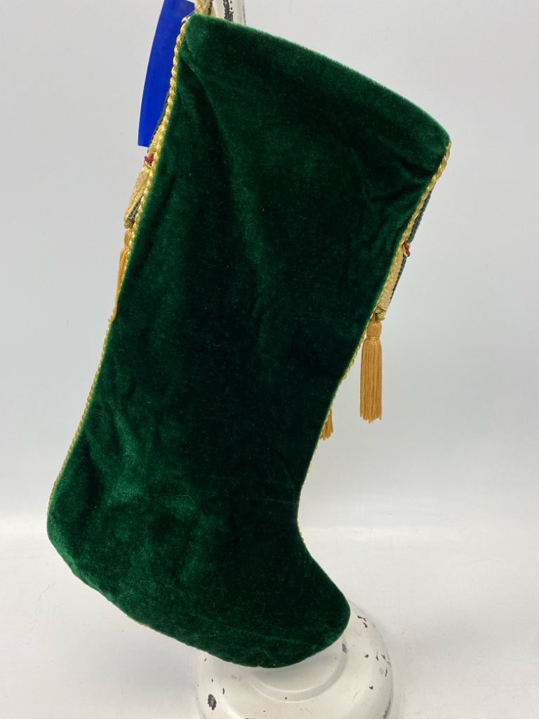 Green Red/Gold Fabric Christmas