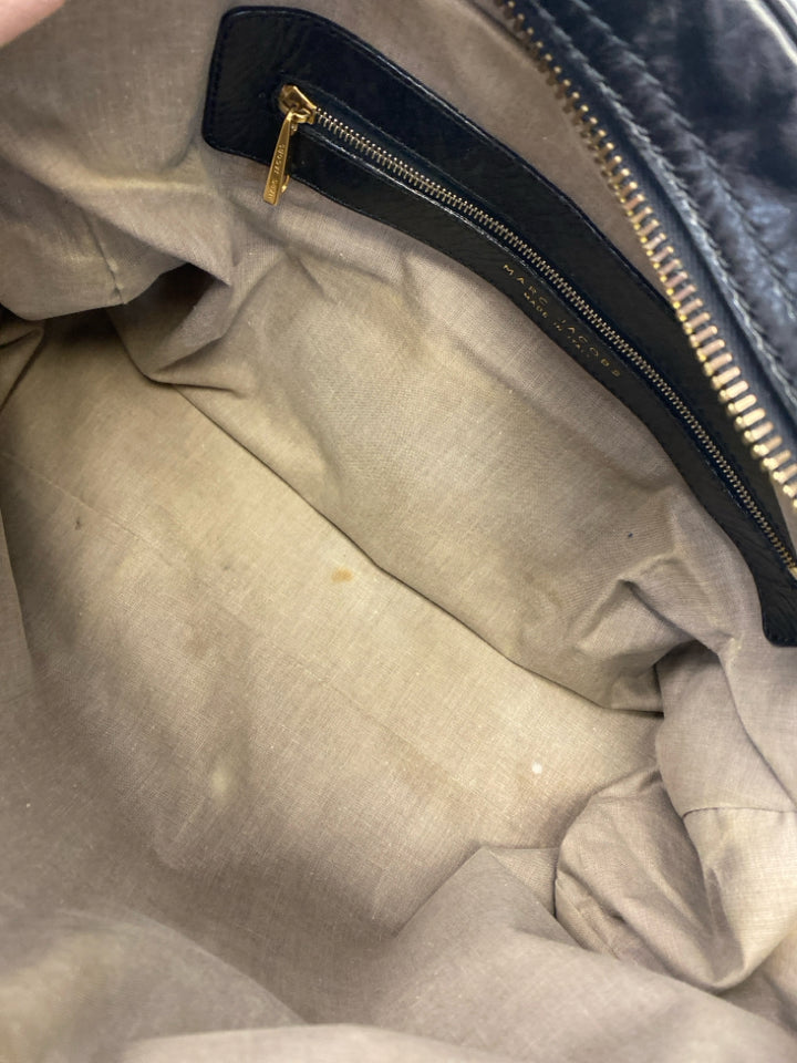 Marc Jacobs Black Gold Accent(s) Leather Handbag