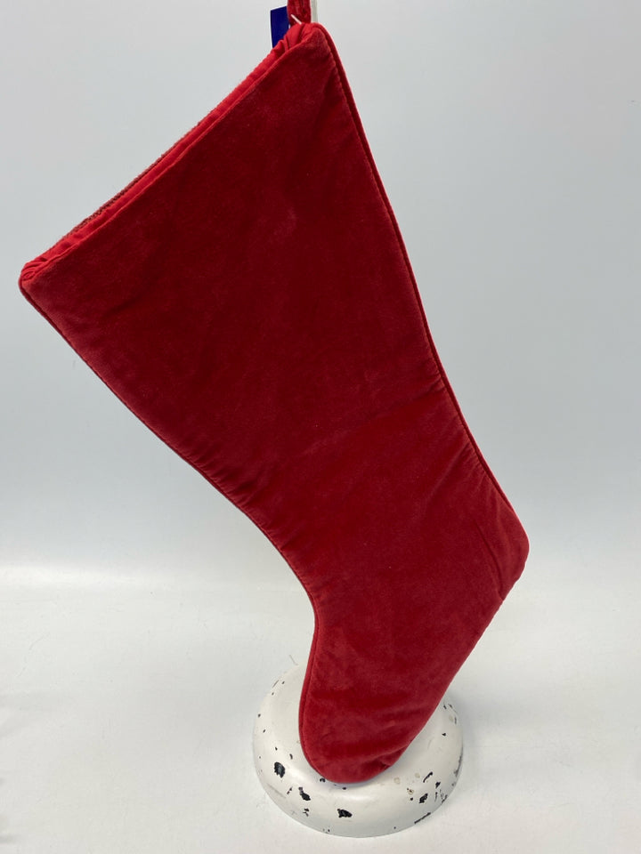 Burgundy Blue/Gray Santa Christmas